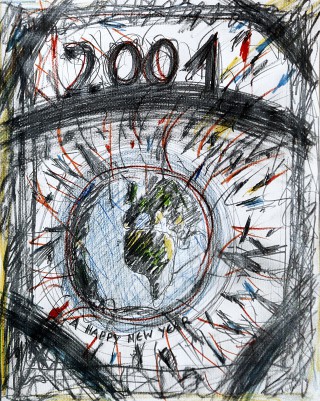 25 - Notto - Jahreswechsel Bleistift auf Papier, 2000 Rufnummer: 25 Künstler: Notto Titel: Jahreswechsel Technik: Bleistift auf Papier Jahr: 2000 Rufpreis: 150 €