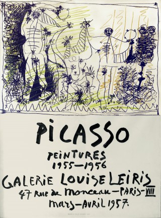 31 - Picasso, Pablo - Peintures 1955-1956 Plakat, 1957 Rufnummer: 31 Künstler: Pablo Picasso Titel: Peintures 1955-1956 Plakat Jahr: 1957 Rufpreis: 200 €