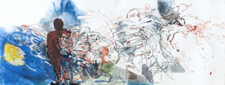 17 - Krumpel, Helmut - Angst vor der Gewalt Tempera auf Papier, 1997 Rufnummer: 17 Künstler: Helmut Krumpel Titel: Angst vor der Gewalt Technik: Tempera auf Papier Jahr: 1997 Rufpreis: 200 €